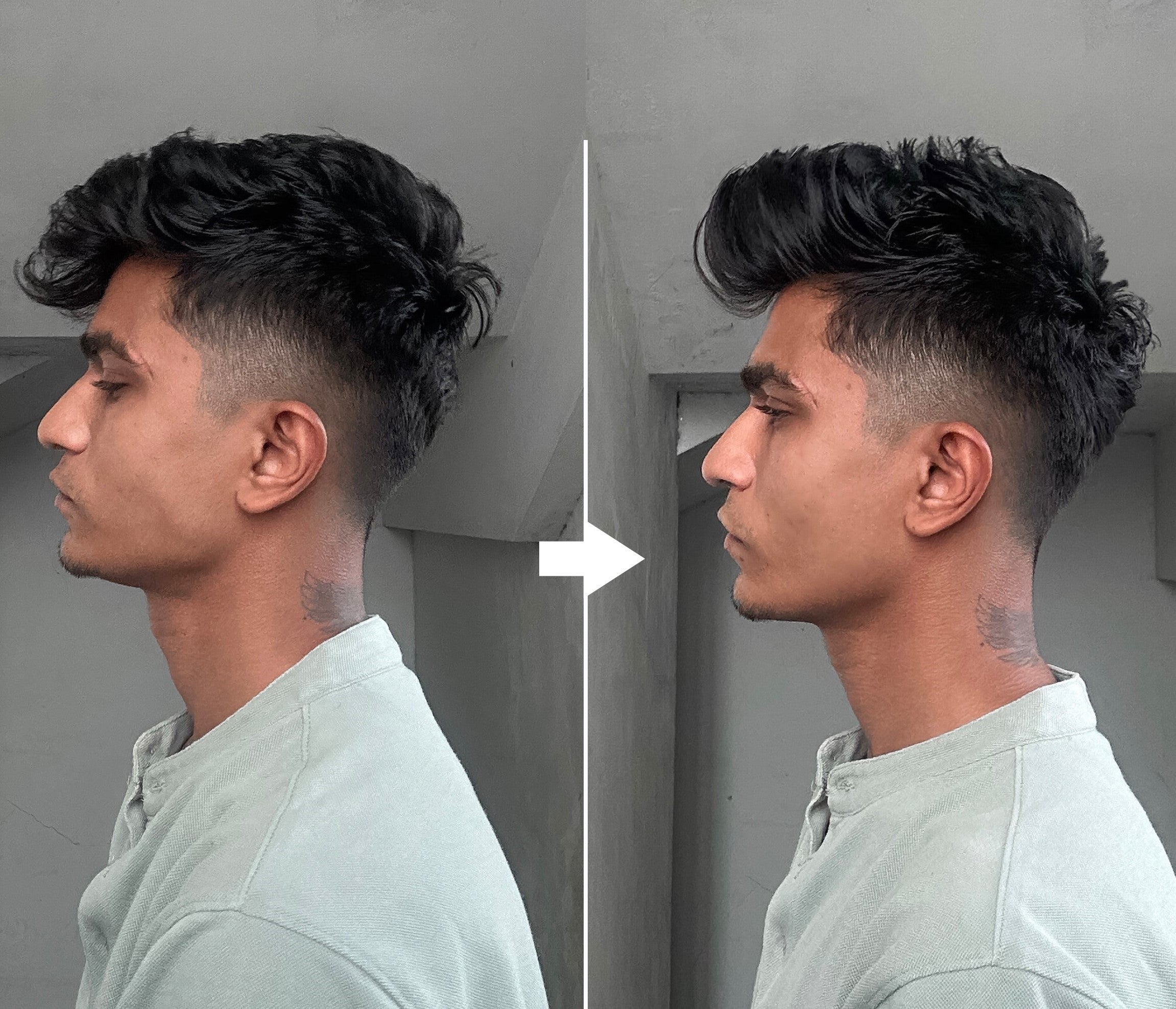 cream pomade dasher before after 