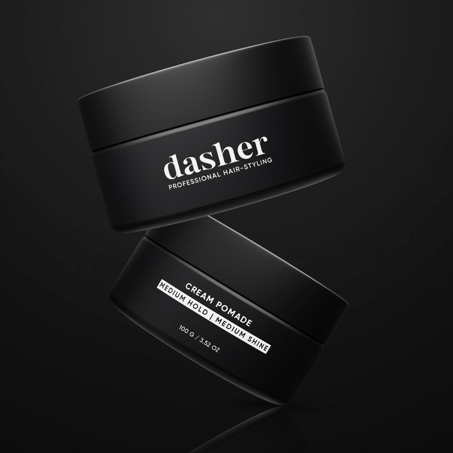 dasher cream pomade hair styling puck medium hold medium shine