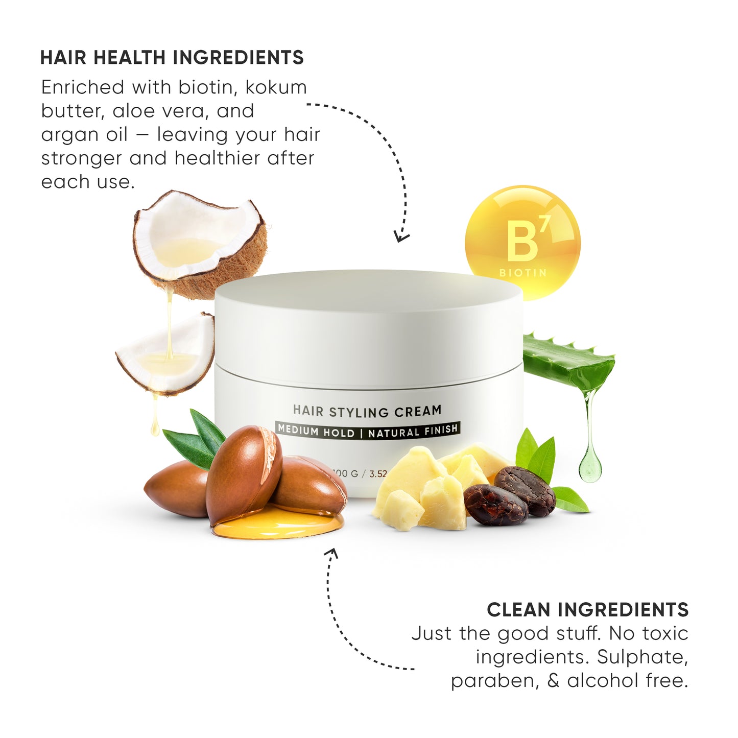 dasher lightweight hair cream styling puck medium hold natural look