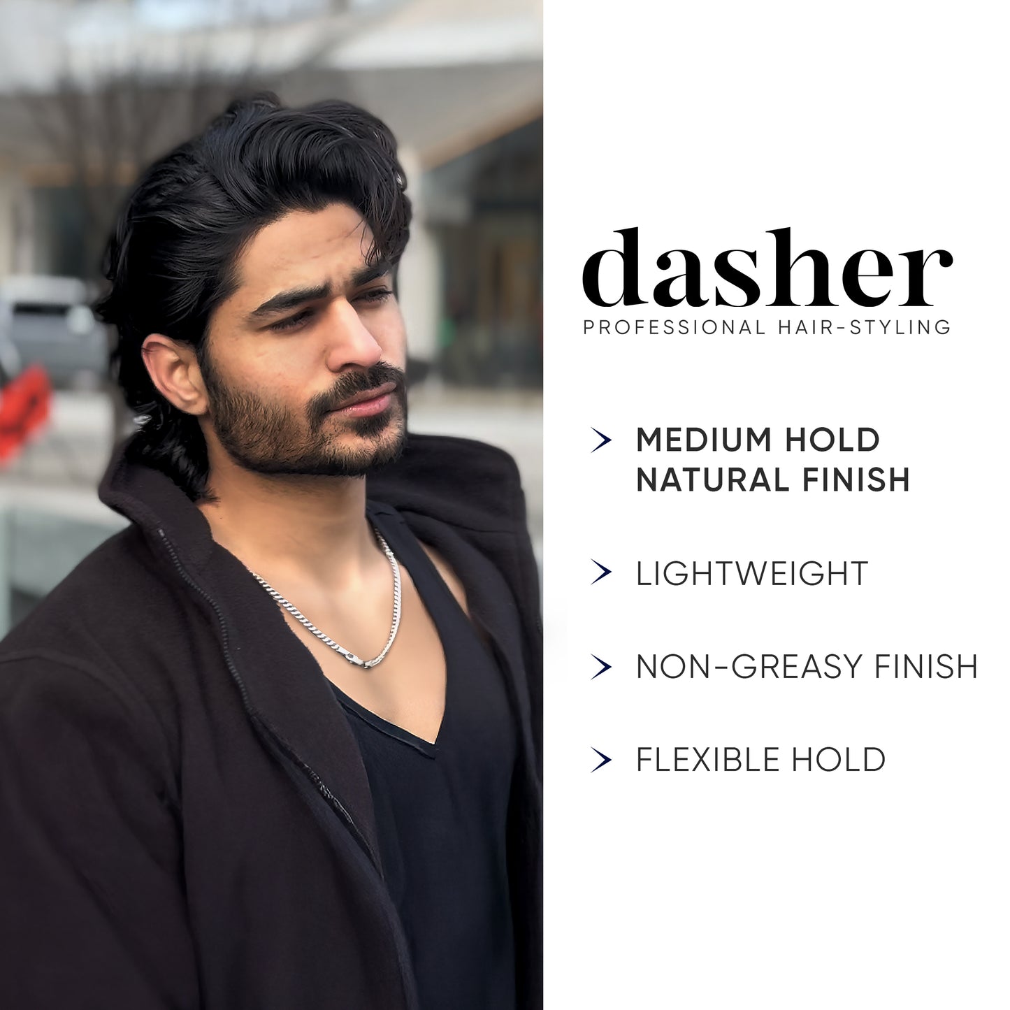 dasher lightweight hair cream styling puck medium hold natural look