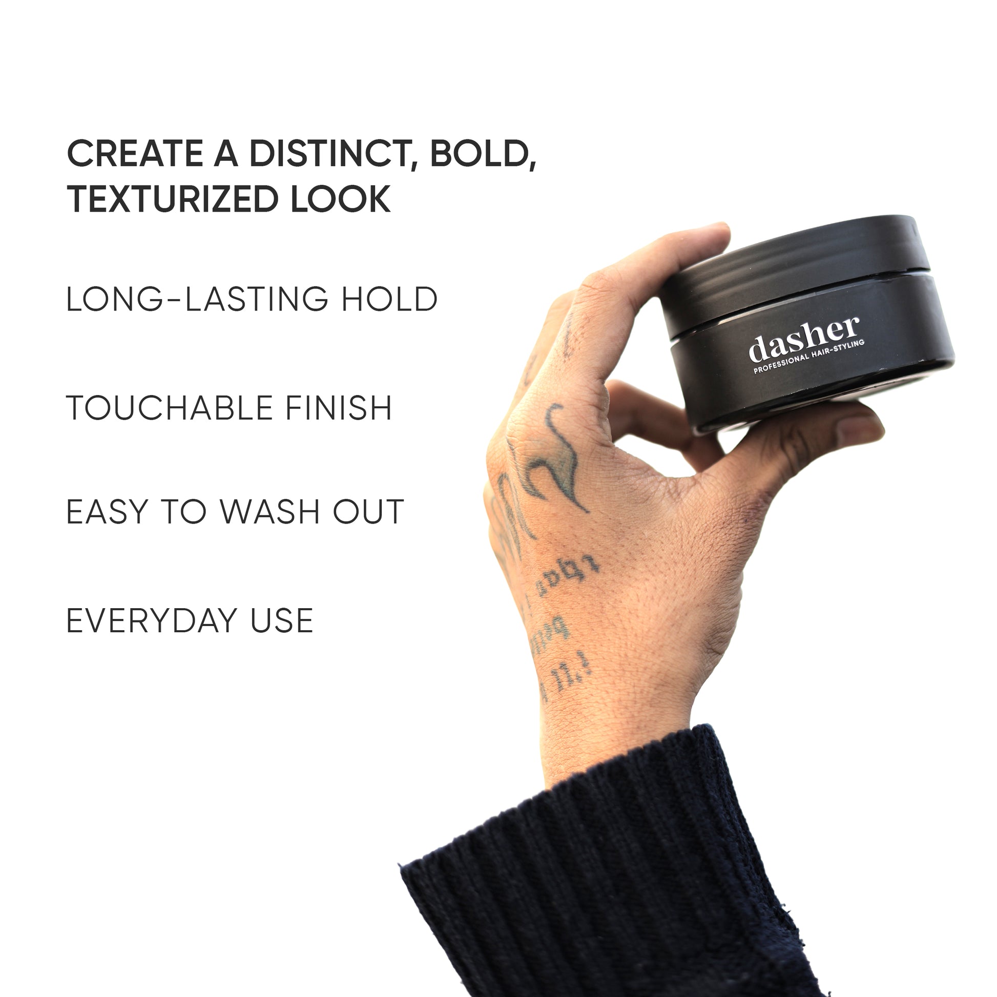 dasher hair texture clay hair wax 